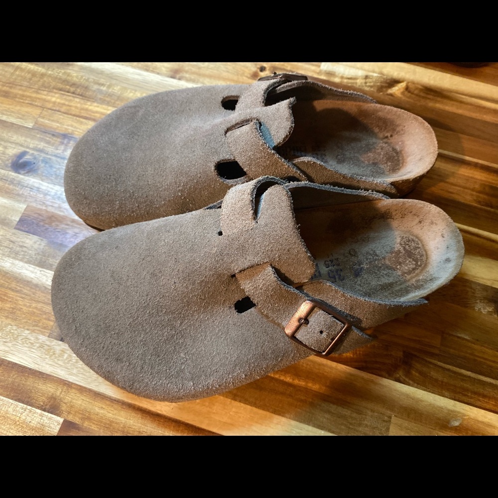 Birkenstock Taupe Boston clogs
